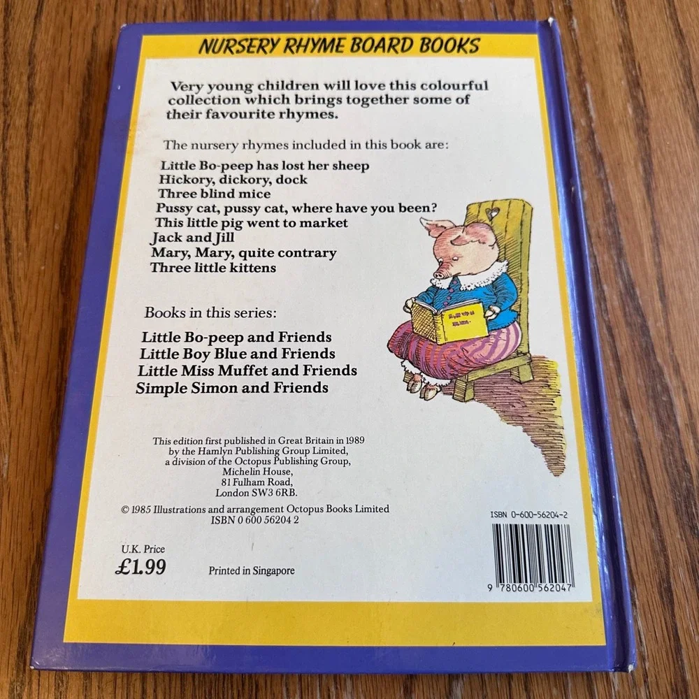 Hamlyn Nursery Rhyme Board Books Kids Hilda Offen 2pc Set Vintage 1989